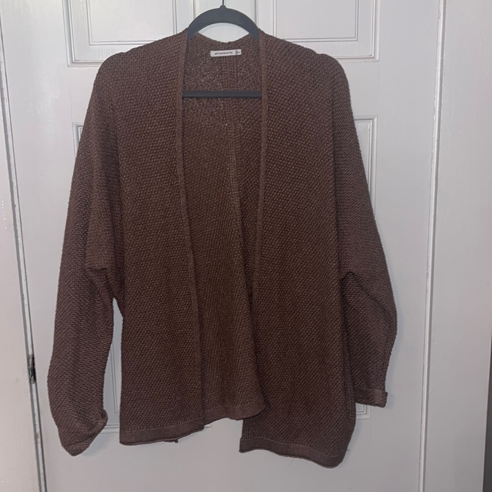Staccato woven cardigan! Large